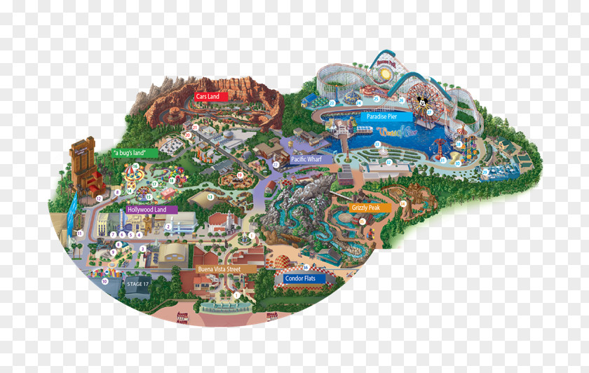 Disneyland Disney California Adventure Drive Mickey's Fun Wheel Walt World PNG