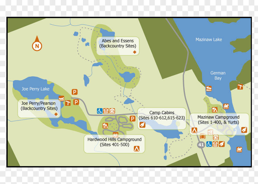 Rushing Joeperry Lake Ontario Parks Mazinaw Map PNG