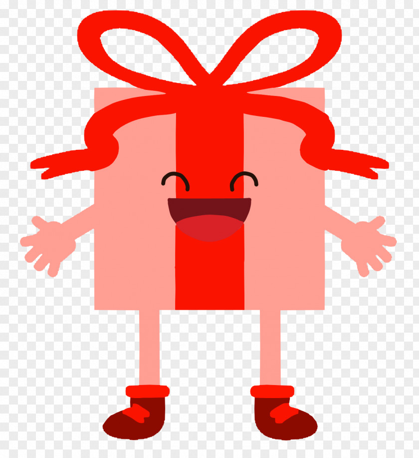 Cartoon Red Gift Card PNG
