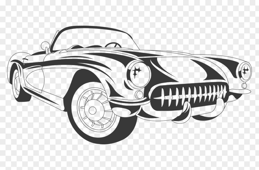 Classic Car Vintage Wall Decal PNG