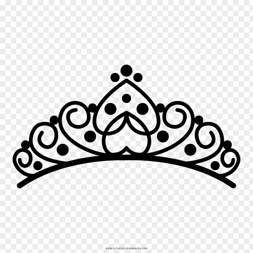 Dragon Black Drawing Diadem Coloring Book Tiara Ausmalbild PNG