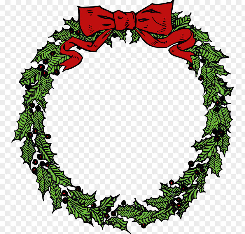 Evergreen Garland Cliparts Christmas Card Wreath Clip Art PNG