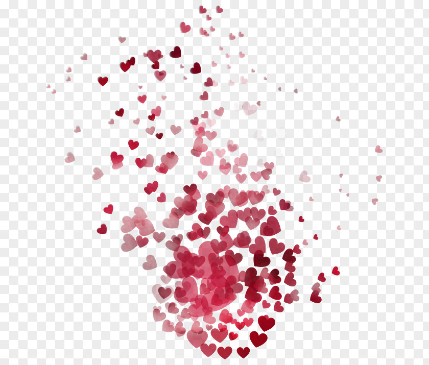 Red Pink Heart Magenta Confetti PNG