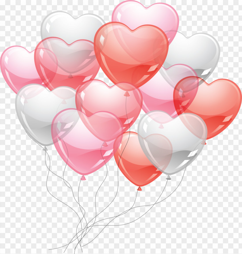 Balloon Heart Valentine's Day Clip Art PNG