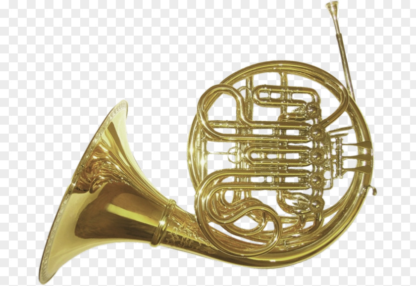 Beautifully Garland French Horns Trumpet Brass Instruments Musical Saxhorn PNG
