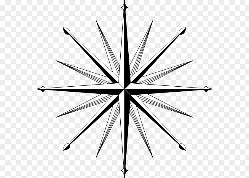 Blank Compass Rose Nautical Star Clip Art PNG