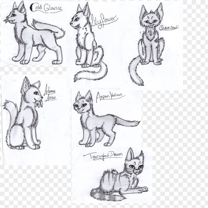 Dog Pack Animal Donkey Line Art Sketch PNG