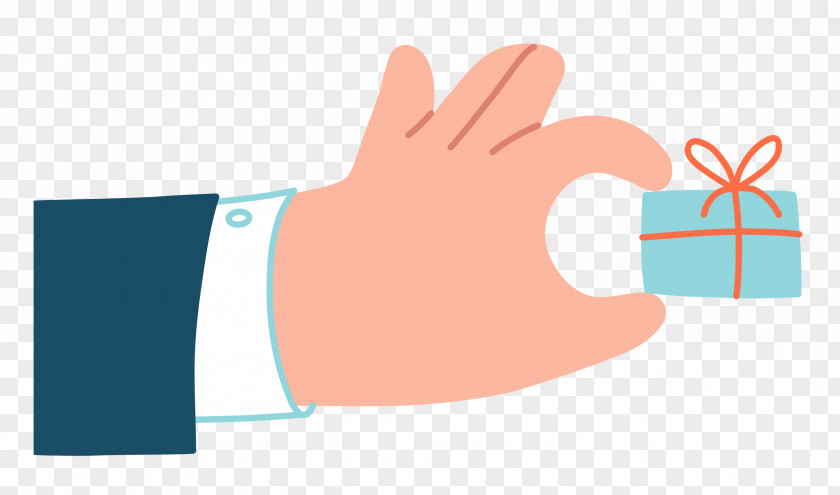 Hand Pinching Present Hand Gift PNG