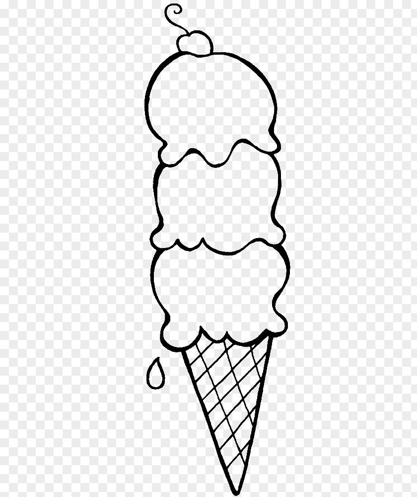 Ice Cream Hand Drawn Cones Sundae Coloring Book PNG