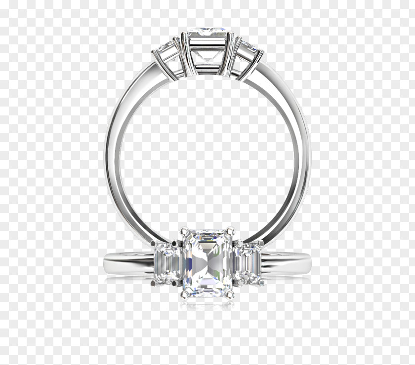 Square Diamond Ring Settings Wedding Engagement Platinum Earring PNG