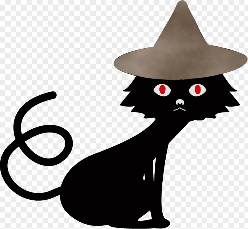 Whiskers Headgear Black Cat Witch Hat Cartoon Costume PNG