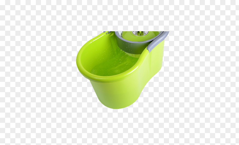 Green Mop Bucket Cart PNG