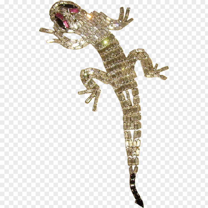 Brooch Lizard Reptile Imitation Gemstones & Rhinestones Gecko PNG