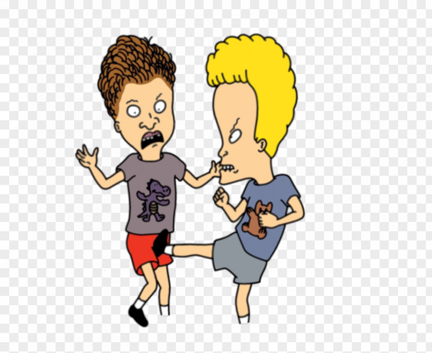 Collage Beavis Butt-head Text PNG