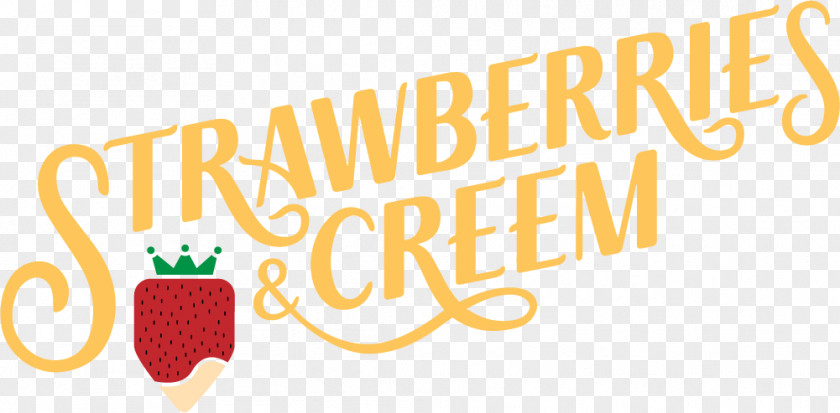 Strawberries And Creem Festival Logo Brand Font PNG