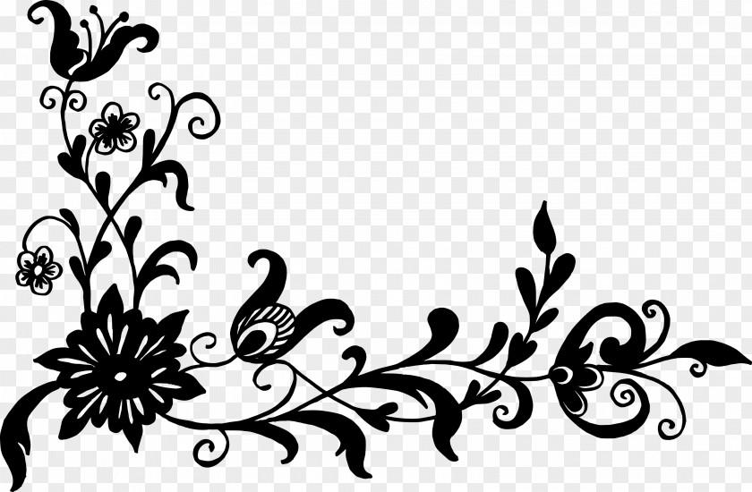 Flower Black Clip Art PNG