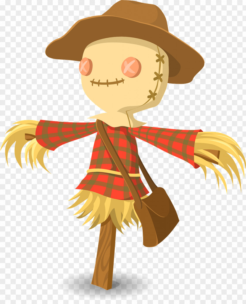 Junina Cartoon Scarecrow Clip Art PNG