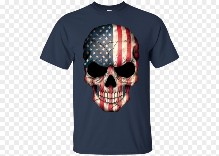 United States Flag Of The Skull T-shirt PNG