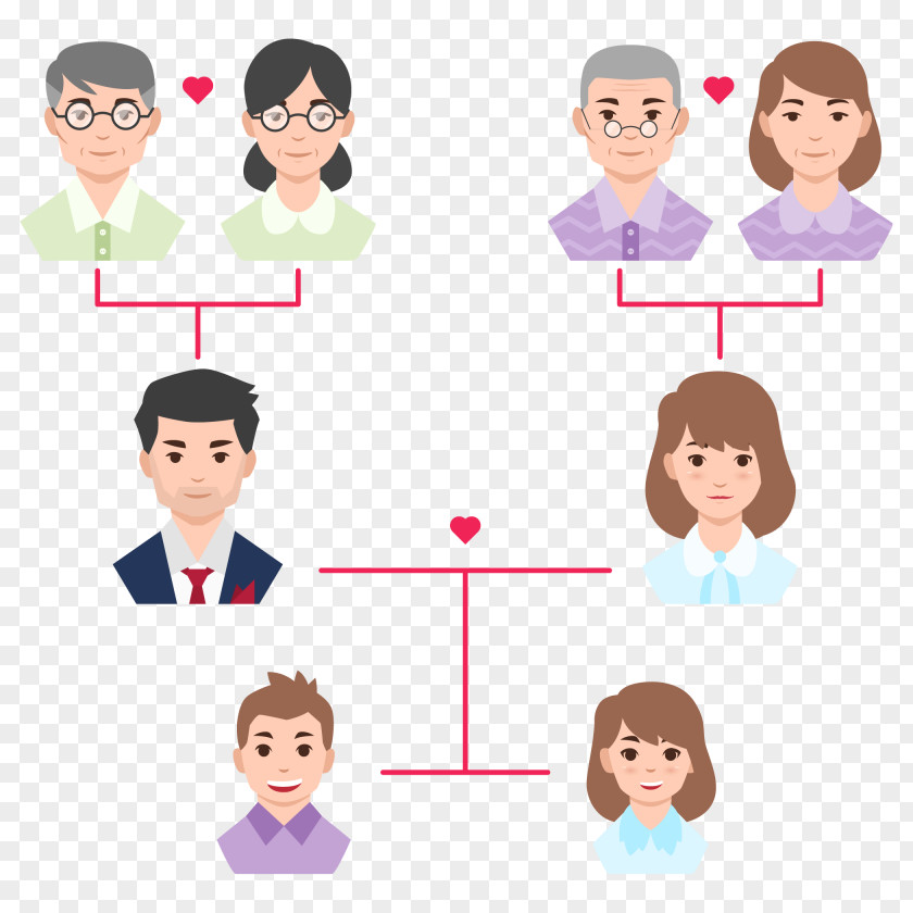Vector Family Tree With Members Download PNG