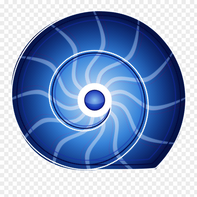 Blue Cobalt Spiral Electric Circle PNG