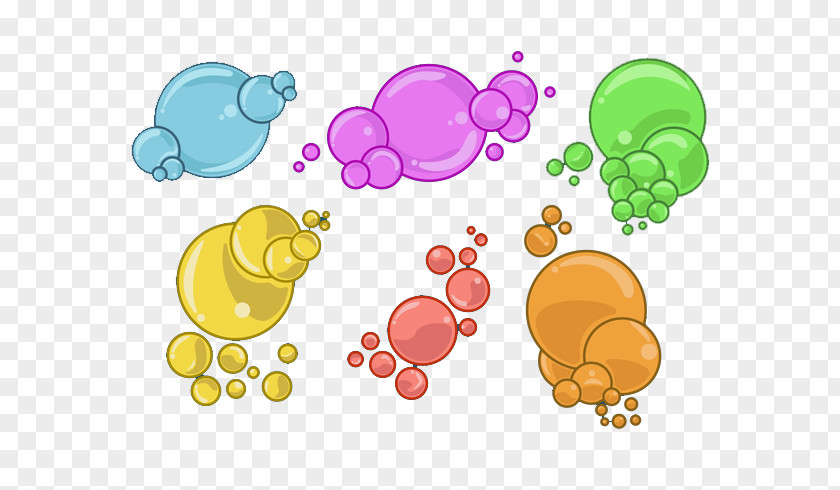 Cartoon Soap Bubble Material PNG