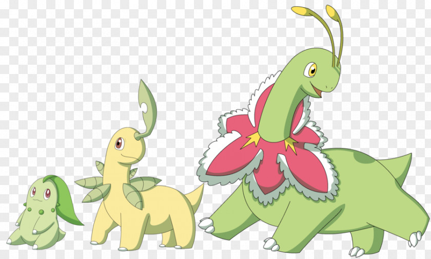 Chikorita Bayleef Meganium Pokémon Drawing PNG