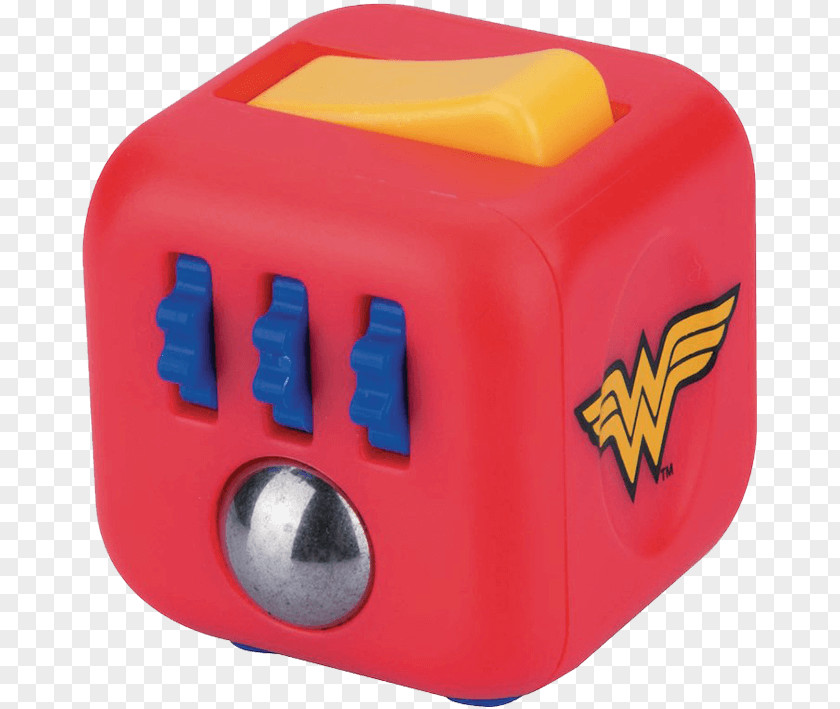 Fidget Cube Wonder Woman Superman Fidgeting Spinner PNG