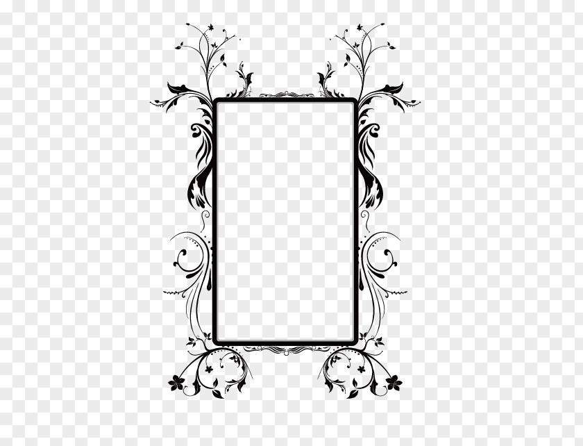 Vector Flower Box Frame Picture Ornament PNG
