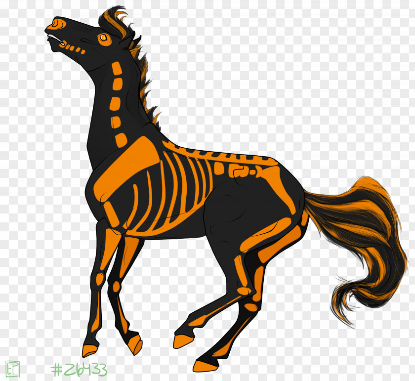 Mustang Giraffe Stallion Mane Halter PNG