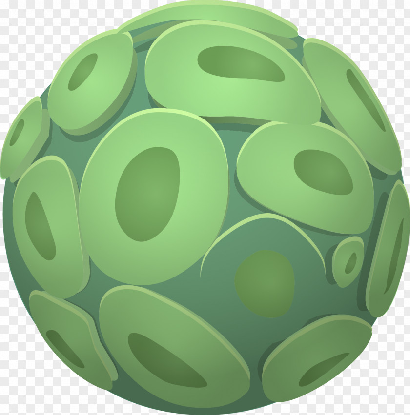 Organic Green Algae Plant Cell PNG