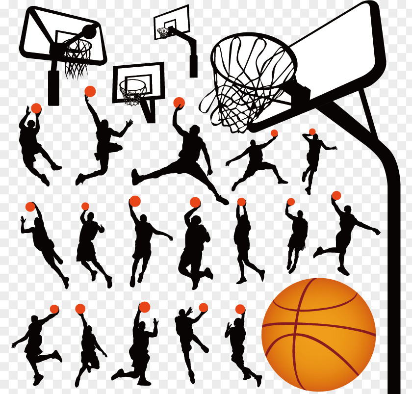 Basketball Silhouette Material Backboard Royalty-free Clip Art PNG