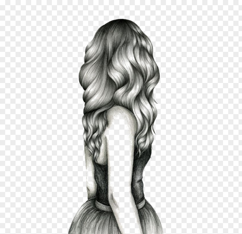 Curls Woman Drawing For Girls Hair Sketch PNG