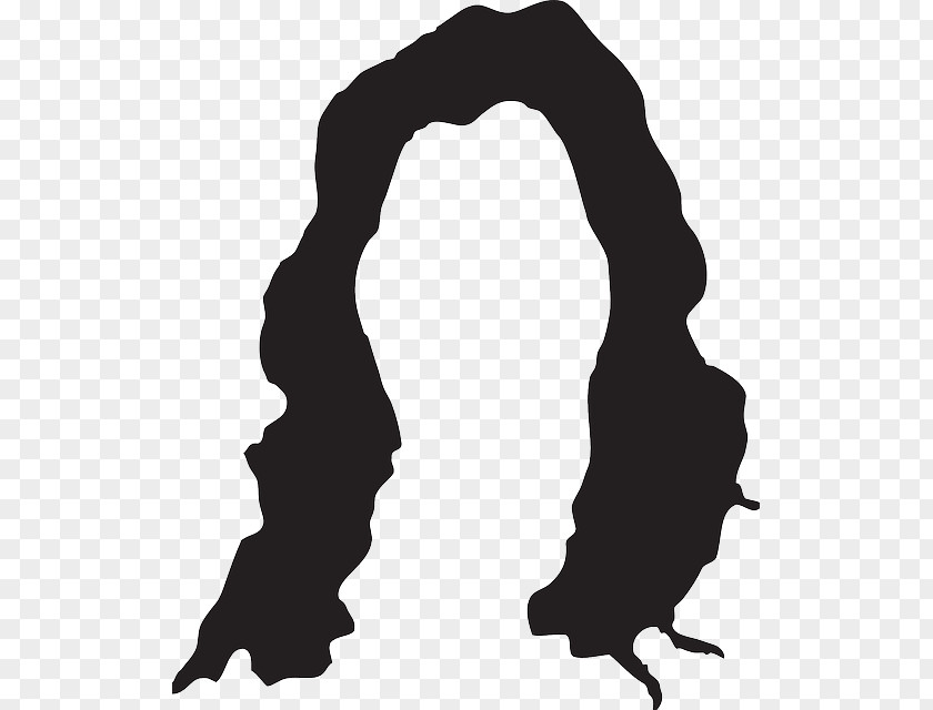 Long Hair Silhouette Drawing Clip Art PNG