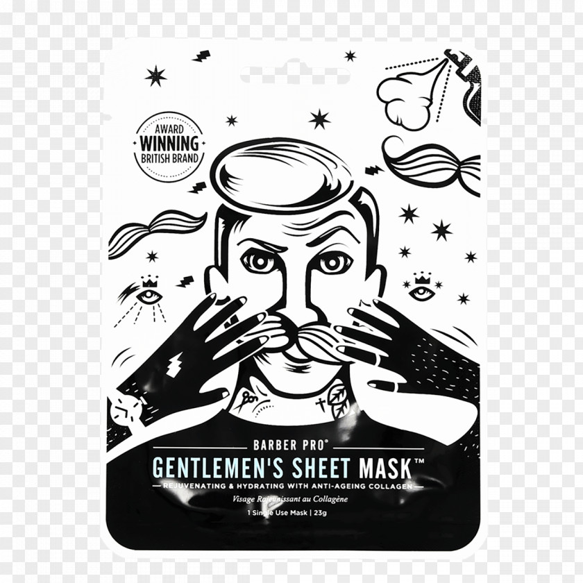Mask Barber Aftershave Lotion Shaving Facial PNG