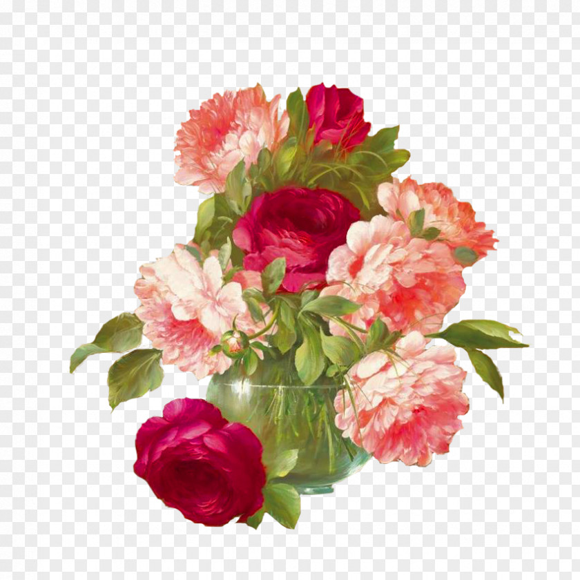 Painting Flower Bouquet Garden Roses Floral Design Art PNG
