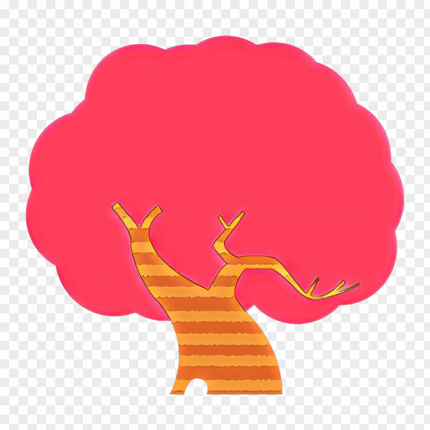 Red Pink Cartoon Material Property Tree PNG