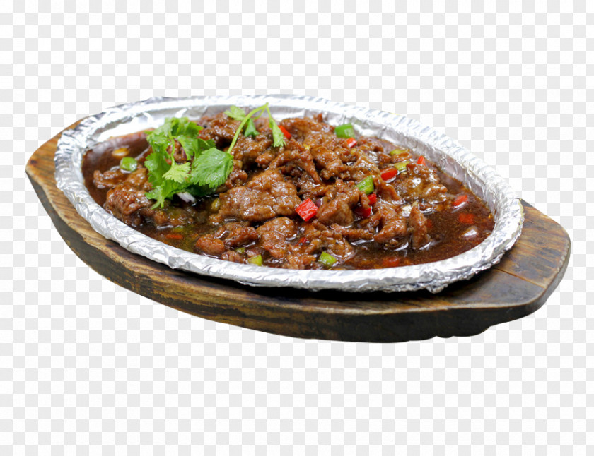 Iron Black Pepper Bowl Of Beef Teppanyaki Mole Sauce American Chinese Cuisine PNG