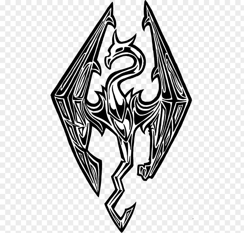 Dragon The Elder Scrolls V: Skyrim Logo Video Game T-shirt PNG