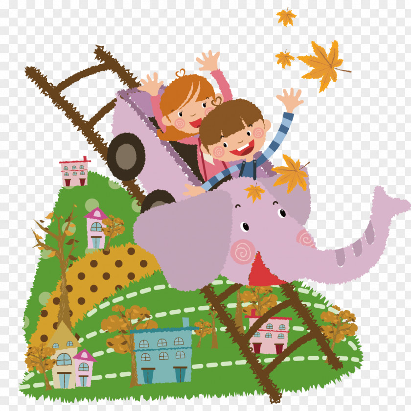 Children Playing Drawing Illustration PNG