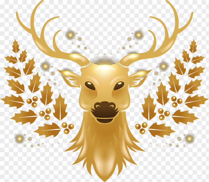 Noble Deer Reindeer Christmas PNG