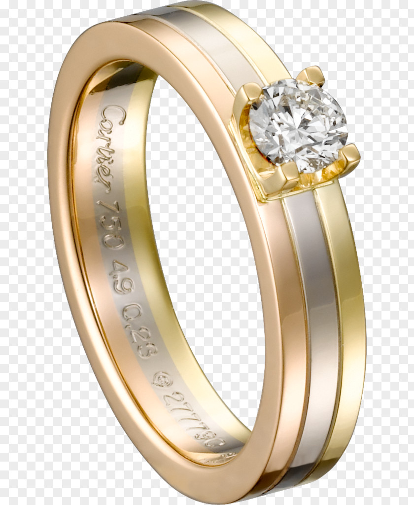 Ring Wedding Engagement Solitaire Cartier PNG