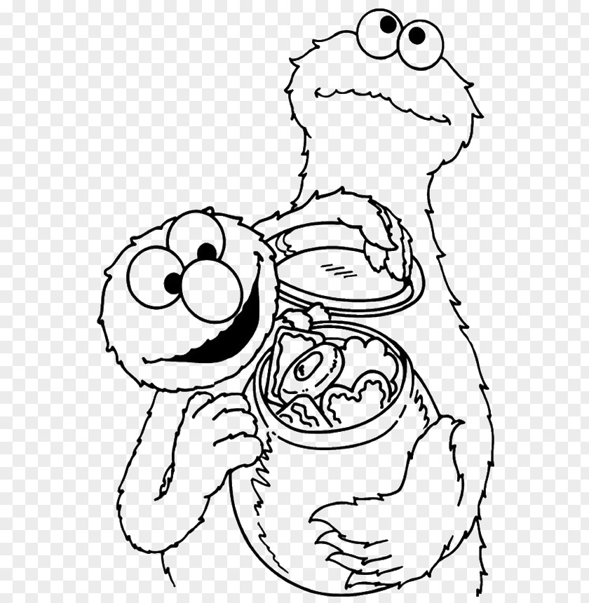 Baby Cookie Monster Elmo Chocolate Chip Coloring Book Biscuits PNG