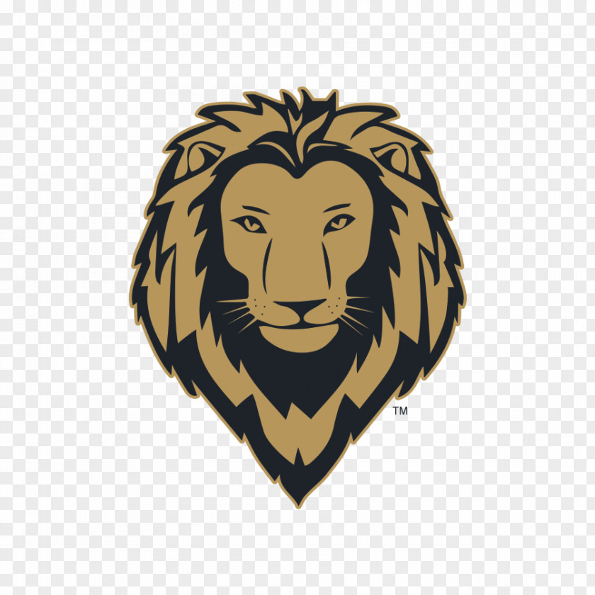 BLACK AND GOLD Lion Logo PNG