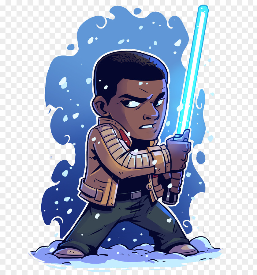 Cartoon Warrior Laser Sword Finn Rey Kylo Ren Star Wars Episode VII Stormtrooper PNG