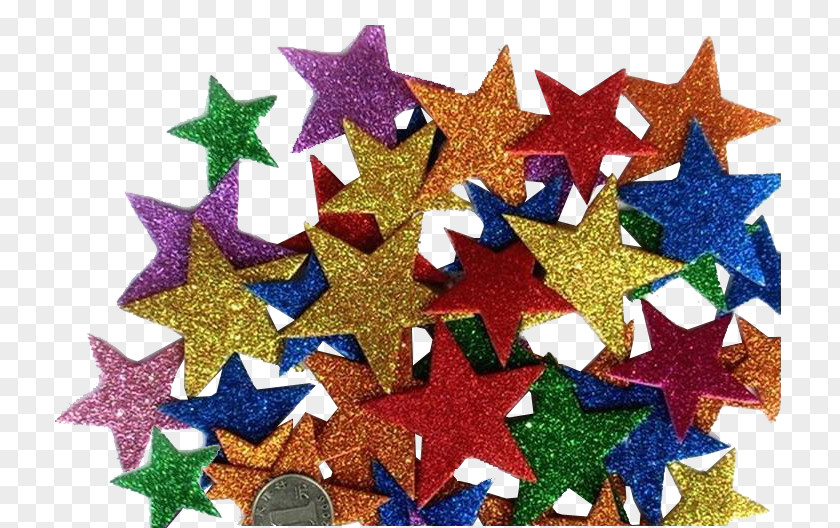 Powder Paper Star Ornament Weighing Sticker PNG