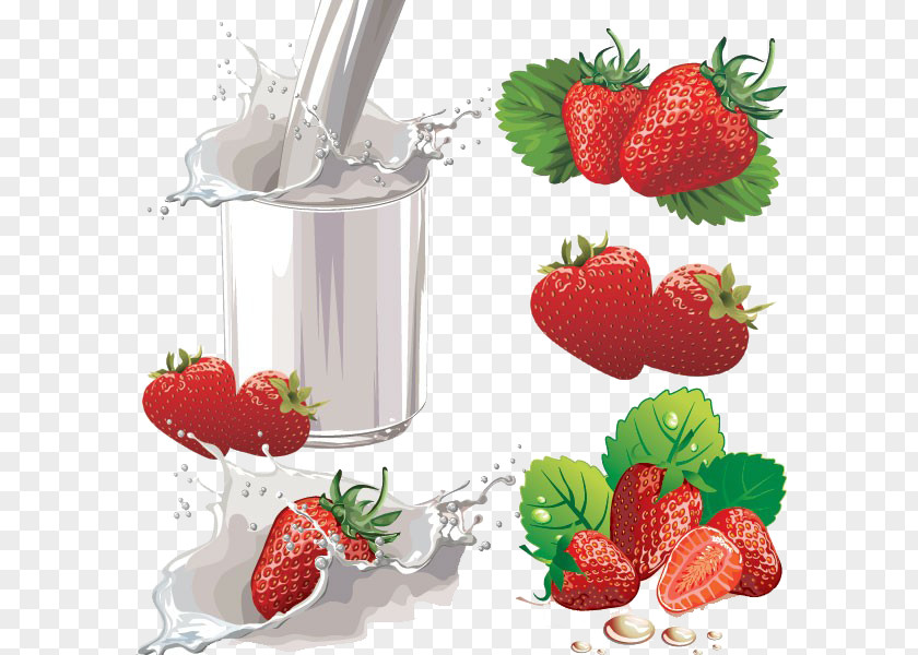 Strawberry Milk Juice Drink PNG