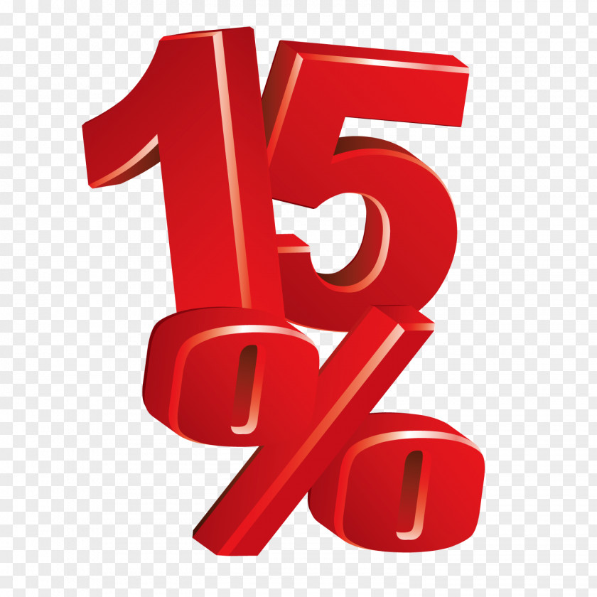 Vector 15% Percentage Discounts And Allowances Percent Sign PNG