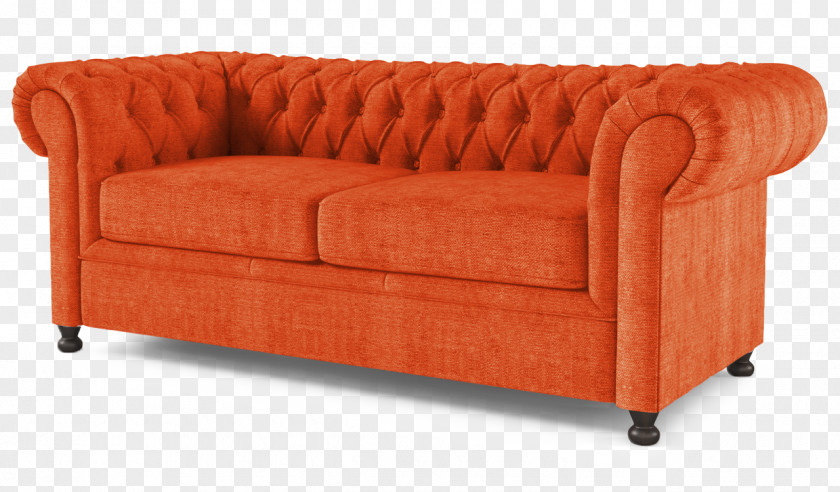 Orange Couch Sofa Bed Living Room Blue PNG