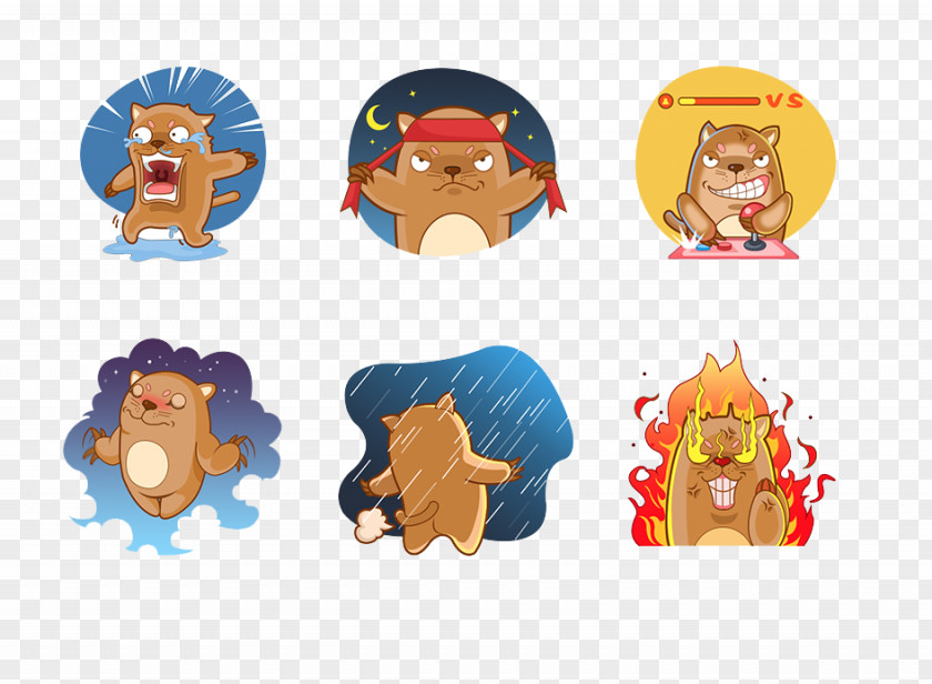 Bear Expression Illustration PNG