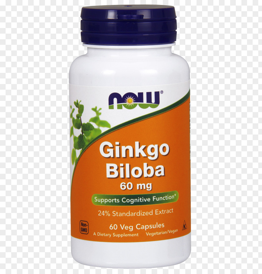 Ginkgo-biloba Dietary Supplement Ginkgo Biloba NOW Foods Extract PNG